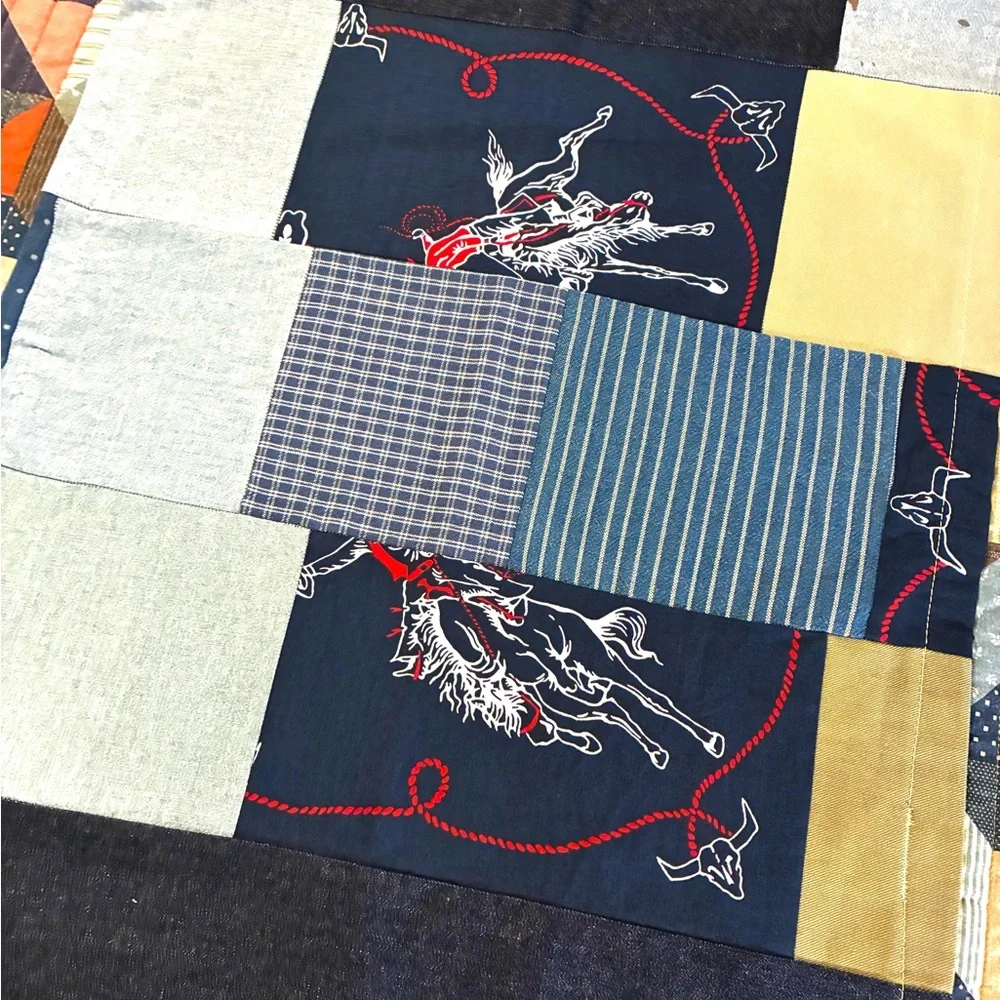CUSTOM RRL/RL PATCHWORK SCARF (100% UPCYCLED RALPH LAUREN FABRICS)- 1 OF A KIND